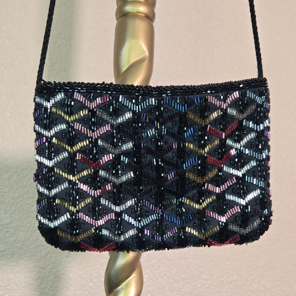 Handbags - Elegant Black Beaded Women's Bag